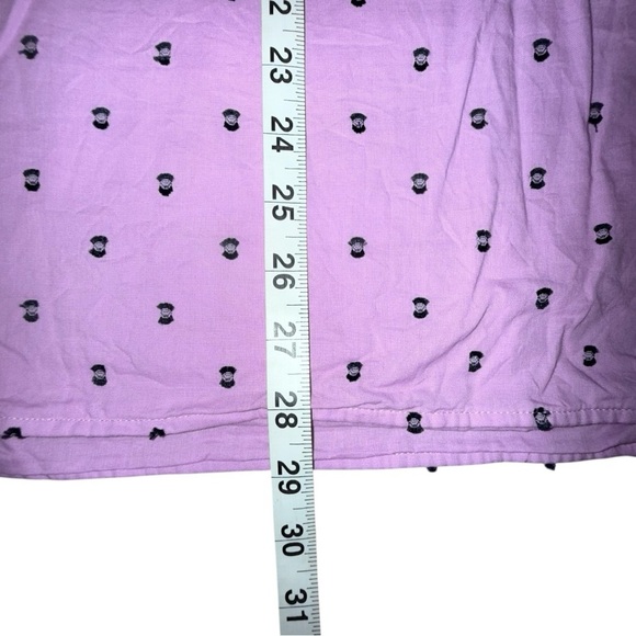 TALBOTS CLIP DOT COLLARED POPOVER - VIBRANT FLORAL 1X Purple/Navy Dots - Picture 5 of 13